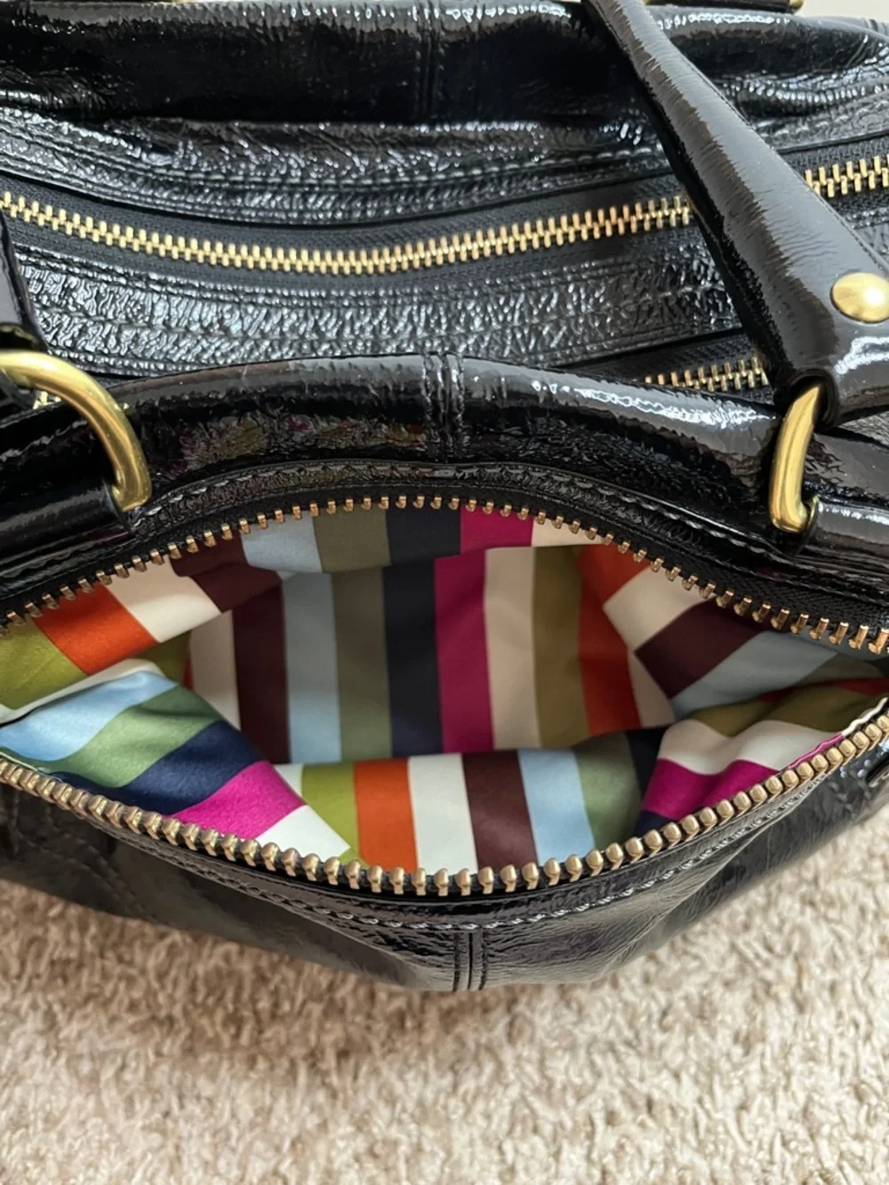 Coach Archive Limited Edition Patent Peyton Satchel 13051